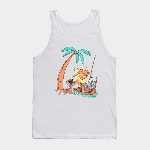 Rocky Bullwinkle on Canoe Tank Top by something_kind